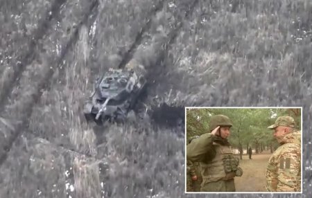Armata ucraineana a pierdut primul tanc german <span style='background:#EDF514'>LEOPARD</span> 1A5. Soldatii rusi care l-au distrus au primit 7.200 de euro si medalii