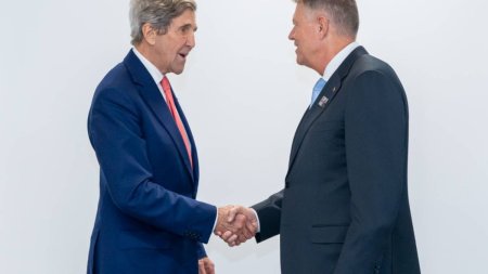 Klaus Iohannis, intrevedere cu reprezentantul special al presedintelui SUA pentru clima, John Kerry