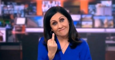 Prezentatoare BBC, surprinsa in timp ce arata degetul mijlociu in direct. Cum si-a explicat gestul VIDEO