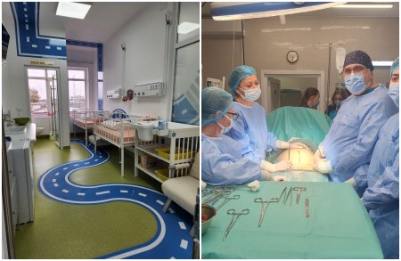 O femeie insarcinata careia i-a fost extrasa o tumora de 4,5 kilograme a reusit sa nasca un un baietel perfect sanatos, la Spitalul Judetean din Arad | FOTO
