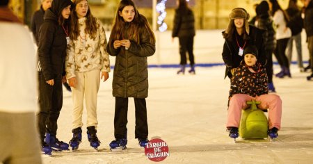 REPORTAJ Patinajul, distractia sezonului de iarna. Cel mai mare patinoar pe care l-a avut vreodata Timisoara VIDEO FOTO