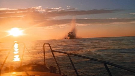 O nava care transporta cereale a explodat in Marea Neagra, dupa ce a lovit o mina ruseasca, anunta ucrainenii. 2 <span style='background:#EDF514'>MARINARI</span> au fost raniti