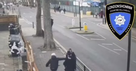 Politia londoneza este in alerta. Un antisemit pe bicicleta le zboara palariile de pe cap evreilor ortodocsi intalniti pe strada VIDEO