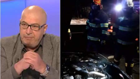 Masina lui Sorin <span style='background:#EDF514'>OVIDIU BALAN</span> a luat foc in noaptea de Revelion, cu jurnalistul la volan: Deja ma ineca fumul