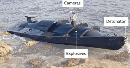 Ucrainenii au perfectionat dronele Sea Baby. Pot trage cu un aruncator de flacari si isi vor indrepta atentia si spre submarine