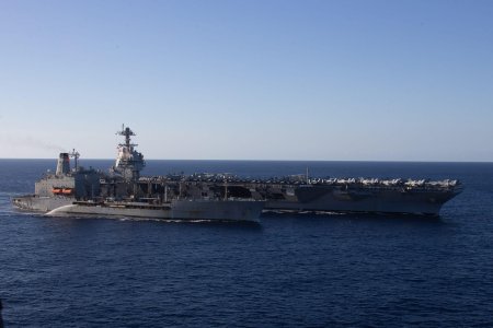 <span style='background:#EDF514'>PORTAVION</span>ul USS Gerald R. Ford se intoarce la baza. Marina americana pune capat desfasurarii lui in Orientul Mijlociu, in sprijinul Israelului