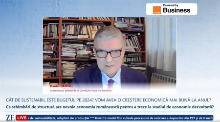 ZF Live. Daniel Daianu, academician, presedinte al Consiliului Fiscal din Romania: Deficitul bugetar este o mare vulnerabilitate a Romaniei si nu este exclus ca in 2024 sa asistam la aceleasi eforturi si incercari de a reduce in mod fortat cheltuielile