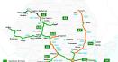 Harta autostrazilor din Romania. Judetele cu cei mai multi kilometri de sosele rapide