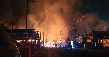 Explozie terifianta in Coreea de Sud, in urma unor scurge de gaz de la o statie GPL. Cinci oameni au fost raniti VIDEO