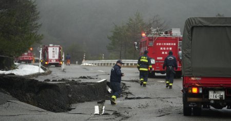 Cutremur in Japonia. Incendii au izbucnit in zona seismului in timp ce salvatorii sunt intr-o cursa contracronometru pentru a gasi supravietuitori FOTO