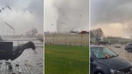 Tornada uriasa in Belgia. Zeci de case si masini au fost distruse