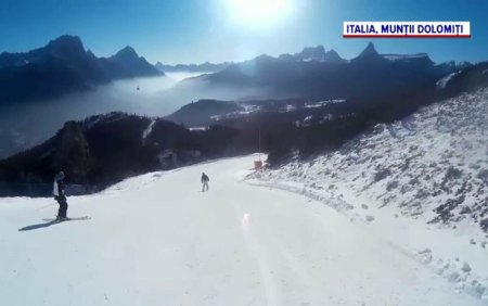 O lectie de schi in Dolomiti costa cat in Poiana Brasov. Dar cursantii au partii speciale pentru incepatori