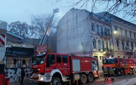 Incendiu la hotel din zona centrala a Capitalei. 20 de persoane au fost evacuate