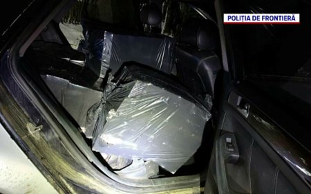 Ce au gasit politistii din Botosani in masina unui sofer urmarit in trafic. El a renuntat dupa ce s-a izbit de un cap de pod