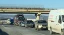 Protestul transportatorilor rutieri blocheaza traficul pe A1 Bucuresti-Pitesti