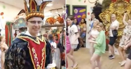 Un lider de partid danseaza samba in Brazilia. Subprefectul de Vaslui, costumat in Joker VIDEO