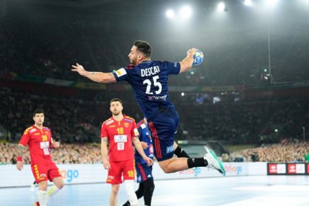 Franta castiga primul meci de la europeanul de handbal masculin, in fata unei asistente record