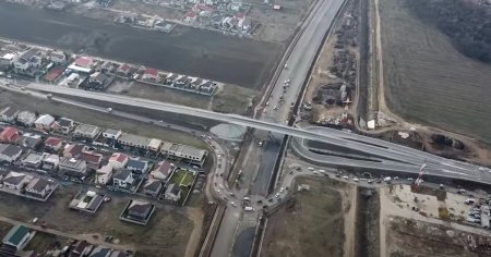 Locuitorii din Berceni, sigilati de noul pasaj peste Autostrada A0 VIDEO