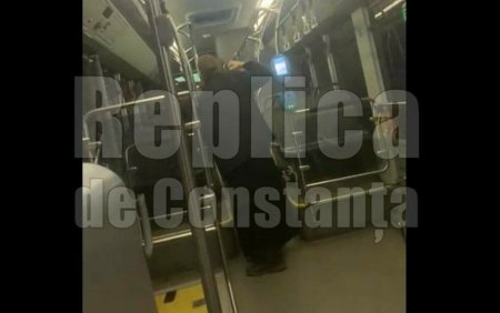 Barbat batut cu pumnii si picioarele de un calugar, intr-un autobuz din Constanta VIDEO