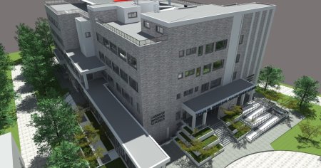 Spital modern cu <span style='background:#EDF514'>HELIPORT</span> intr-un oras din Moldova. Vechea unitate functiona intr-o cladire veche de 120 de ani
