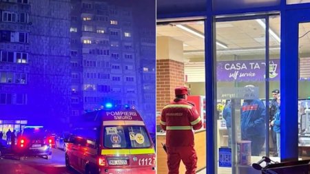Trei tineri au facut un scandal urias intr-un supermarket din Timisoara si l-au batut pe <span style='background:#EDF514'>PAZNIC</span>