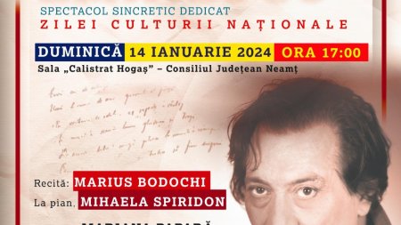 Primul eveniment cultural artistic al anului 2024: Armonii poetice - ETERNUL EMINESCU