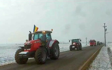 Protest al agricultorilor si transportatorilor si in judetul Timis. Ei nu vor porni spre Bucuresti