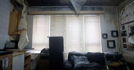Bomba cu ceas din sudul Londrei. Lichidul negru, lipicios care se scurge din tavanul apartamentelor: Se va prabusi cladirea