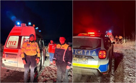 Un barbat care si-a infipt un cutit in zona inimii, salvat de doi politisti care l-au urcat in masina si au scurtat drumul pana la ambulanta, in Vrancea