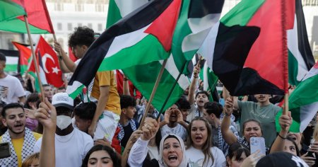 Miting si mars pro-palestinian in Capitala