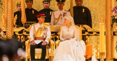 Printul Brunei Darussalam s-a casatorit. Nunta a durat 10 zile
