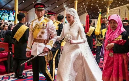 Cat costa nunta printului Bruneiului, considerat unul dintre cei mai ravniti barbati din Asia. Imagini spectaculoase cu mirii