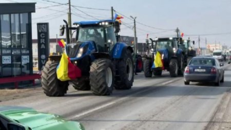 Protestul transportatorilor si fermierilor: Trafic blocat pe Autostrada Bucuresti-Ploiesti