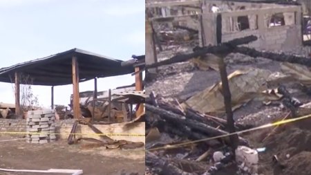 Imagini din interiorul pensiunii Ferma Dacilor, dupa incendiul devastator. Jurnalistii Antena 3 CNN, investigatie in locul in care au murit opt oameni: Focul ardea in doua parti
