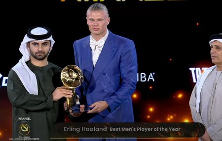 Seicii l-au ales pe Erling Haaland cel mai bun fotbalist la <span style='background:#EDF514'>GLOBE</span> Soccer Awards