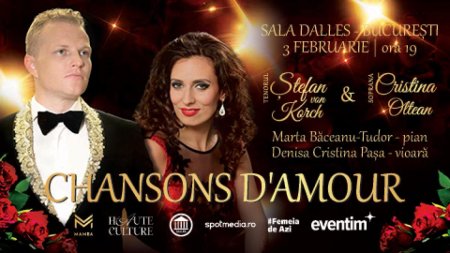 Tenorul Stefan von Korch lanseaza o invitatie video la concertul CHANSONS D'<span style='background:#EDF514'>AMOUR</span> din 3 februarie de la Sala Dalles
