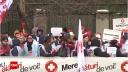 Sindicalistii din sanatate au protestat in fata Ministerului Muncii pentru o majorarea a salariului cu 20%