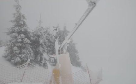 Probleme la munte. Instalatiile pe cablu oprite si concurs de schi anulat din cauza viscolului la Poiana Brasov