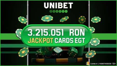 Jackpot istoric la Unibet Casino: 3.215.051 RON castigati pe 24 ianuarie