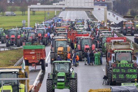 Camioane cu carne exportata din Romania, vandalizate de fermierii care participau la protest in Franta. Reactia MAE