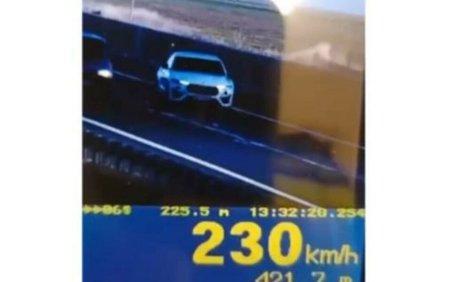 Amenda primita de un sofer prins in timp ce gonea cu 230 km/h pe <span style='background:#EDF514'>AUTOSTRADA A1</span> Deva-Nadlac