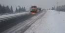 Circulatie in conditii de iarna pe drumuri din sapte judete din Romania, ca urmare a ninsorilor