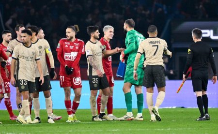 PSG s-a incurcat cu Brest acasa, scor 2-2. Parizienii au condus cu 2-0, dar au fost egalati cu un gol marcat cu calcaiul!