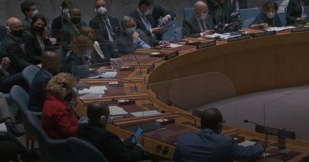 Momentul in care telefoanele ambasadorilor ONU au anuntat invazia Rusiei in <span style='background:#EDF514'>UCRAINA VIDEO</span>