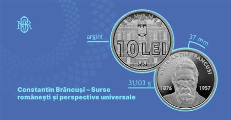 BNR a lansat o moneda de argint cu tema Constantin Brancusi