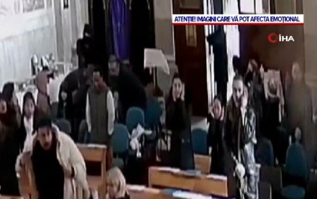 Cine sunt cei doi indivizi care au deschis focul intr-o biserica din Istanbul. Momentul, surprins de o camera de supraveghere