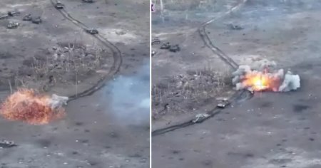 Imagini cu Armata Ucraineana care distruge patru vehicule ale unui convoi blindat rusesc pe melodia Last Christmas | VIDEO