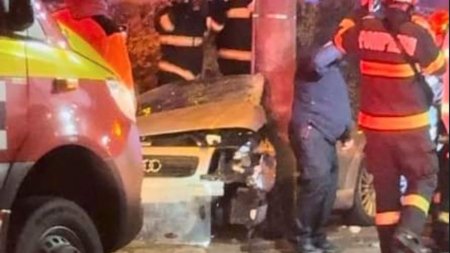 Accident grav pe Soseaua Antiaeriana din Bucuresti! O masina aproape s-a rupt in doua