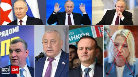 Contracandidatii lui Vladimir Putin la alegerile prezidentiale din Rusia. Cei trei ar fi fost alesi chiar de liderul de la Kremlin