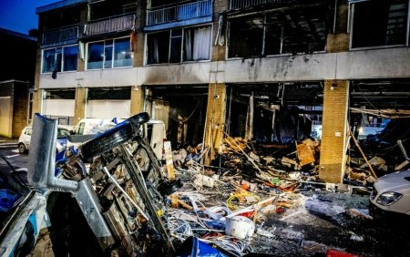 Este un mare dezastru. Doi raniti si trei disparuti in Olanda, in urma exploziei unei masini intr-un garaj subteran | FOTO